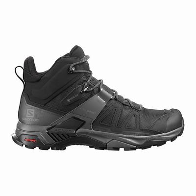 Salomon X ULTRA 4 MID GORE-TEX - Miesten Vaelluskengät - Mustat/Sininen